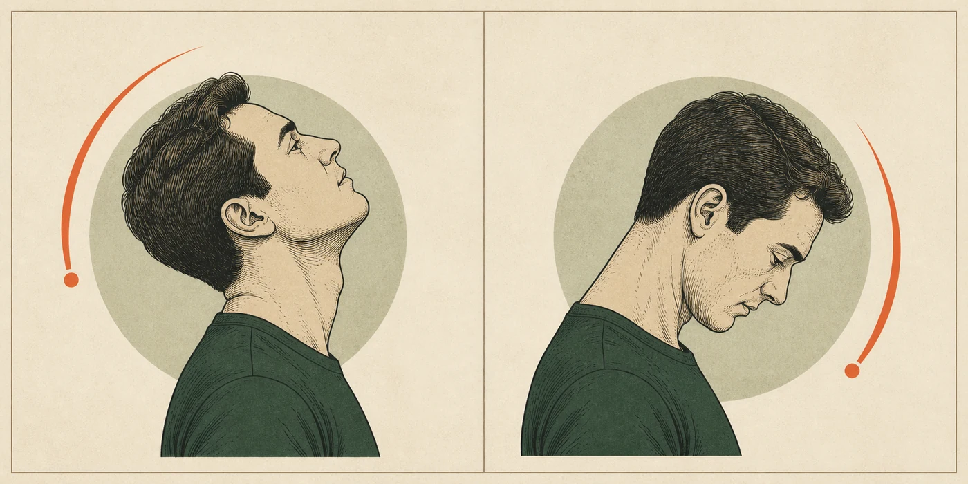 Illustration of sudden head and neck motion during a rear-end car accident